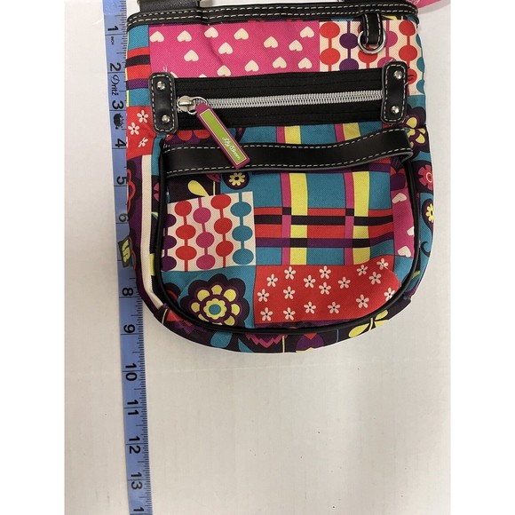 Lily Bloom Crossbody Purse & Change Purse - mulitcolored with black strap - Picture 8 of 16